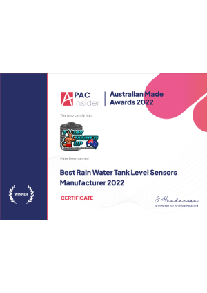 australia made certificate best rain water tank level sensors manufacturer for fully tanked up